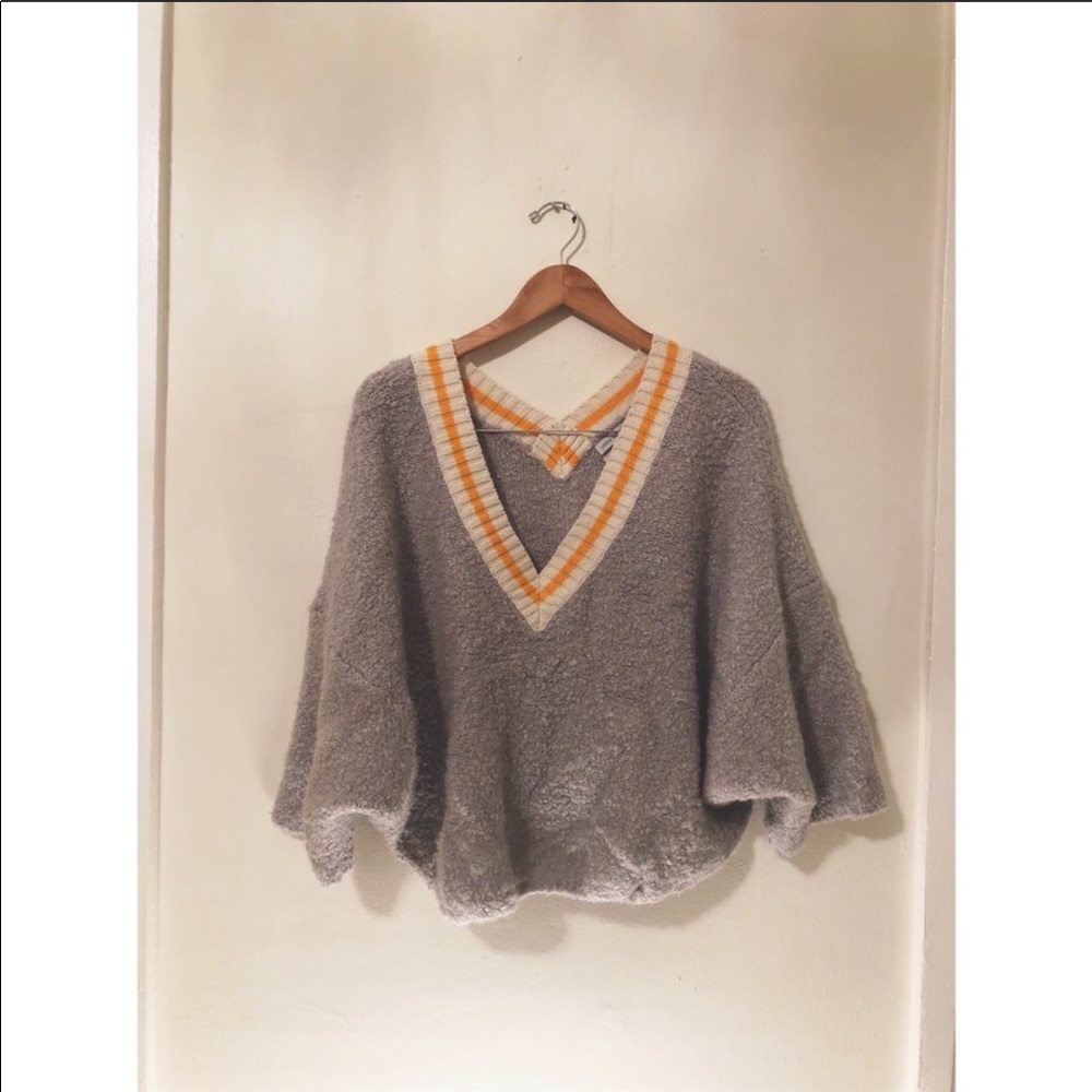 Urban Outfitters Grey Oversized Sherpa Sweater